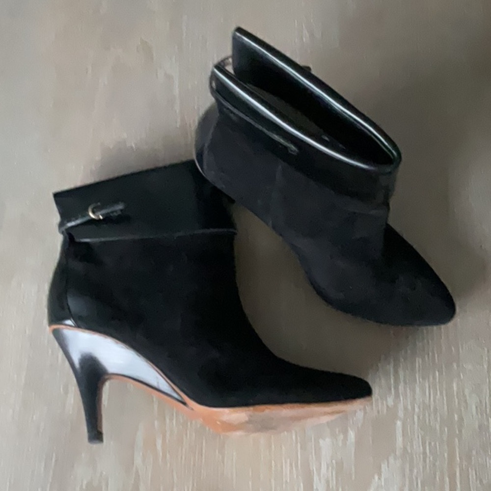 10 Crosby Derek Lam Black Heeled Boots; size 9